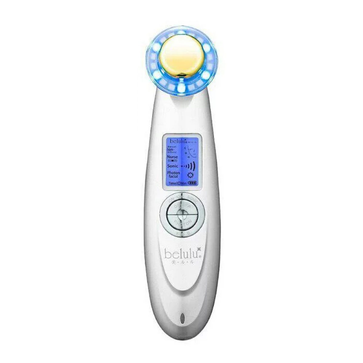 Belulu Classy 超聲波離子複合美顏器 (白色) - 300萬次超聲波震動，LED光子嫩膚